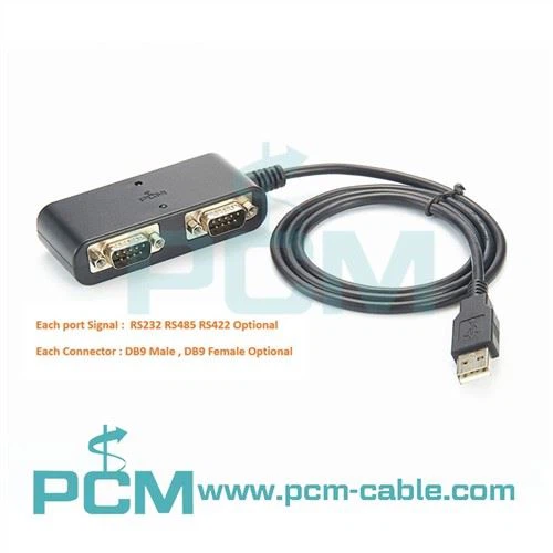 USB i Adapter Cyfresol 2 Port RS232