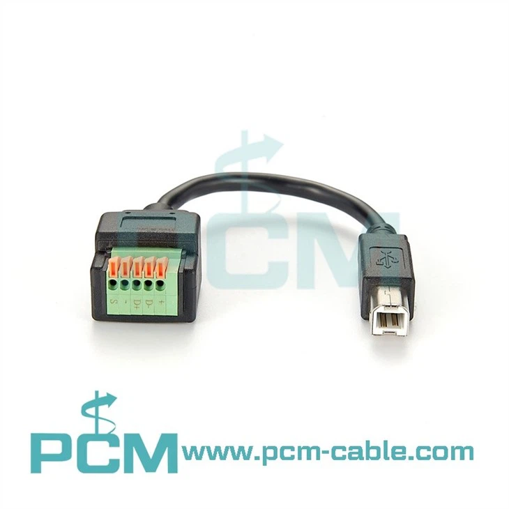USB 2.0 Type-B printer to screw terminal cable (2)