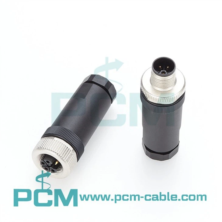Waterproof M12 L-coded power connector