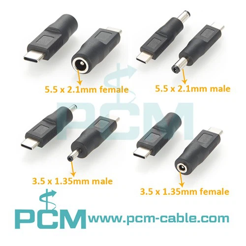 2.1mm 5VDC Barrel Jack I USB C Adapter