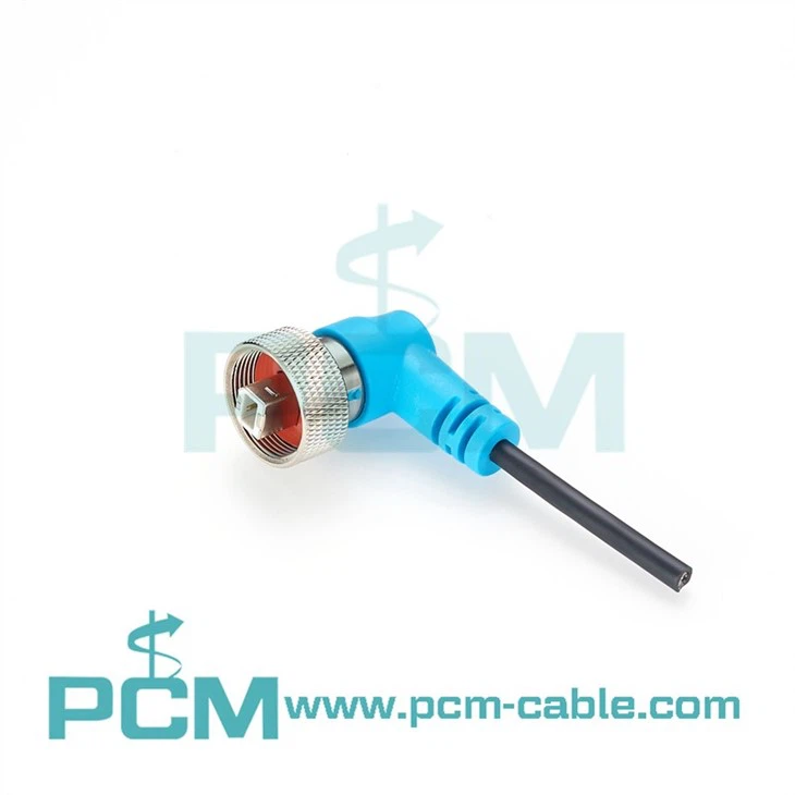 Right Angle USB Type B Male Cable With Fly Lead IP67 Waterproof