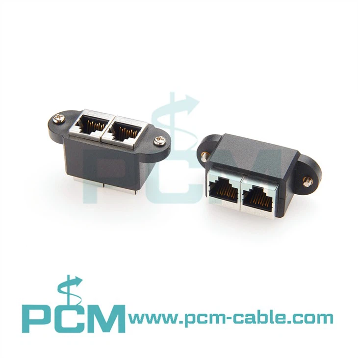 2-port Ethernet panel connector