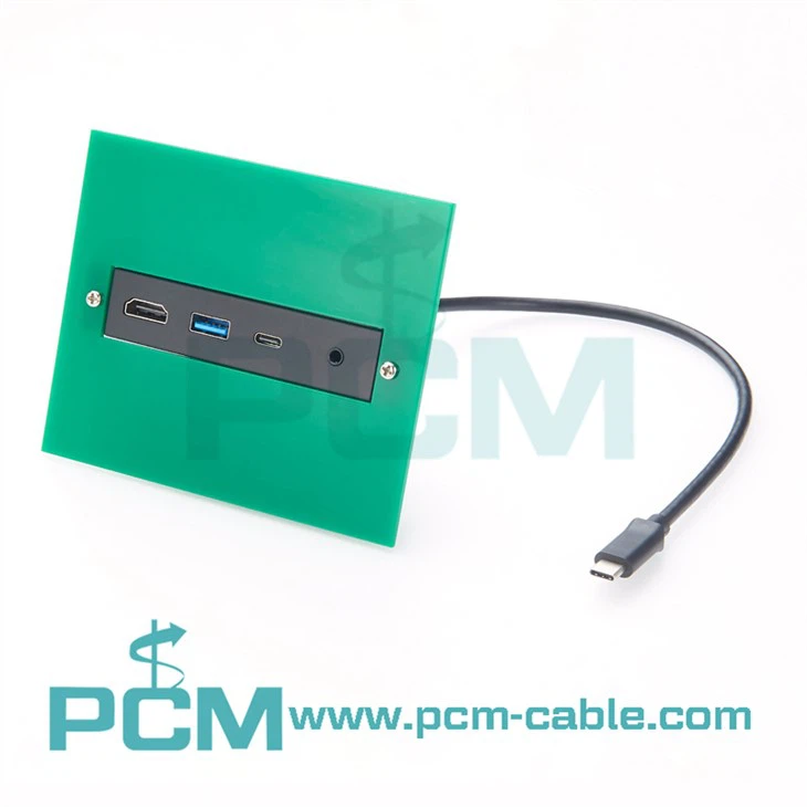 Front-Panel USB-C Docking Station with Audio IO and 4K HDMI Output