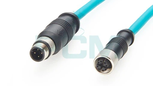 Premier Cable M12 Ethernet Cable D Plug to X Socket for 100 Mbps Link Premier Cable M12 Ethernet Cable D Plug to X Socket for 100 Mbps Link