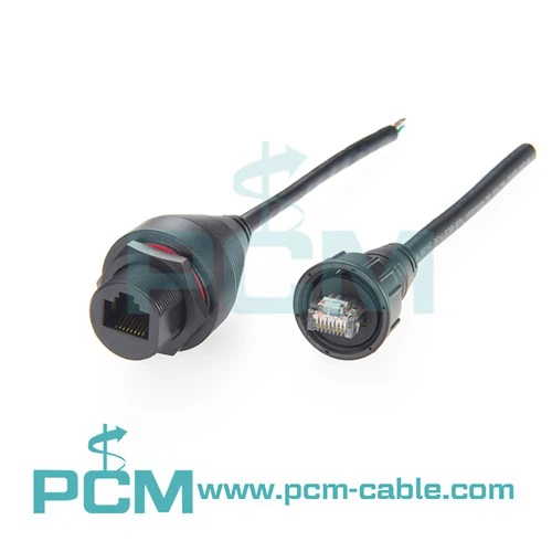 IP67 Gwrth-ddŵr Dustproof Shielded Ethernet Cebl