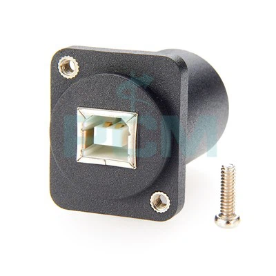 USB B I A Feedthrough Connectors yn XLR Shell