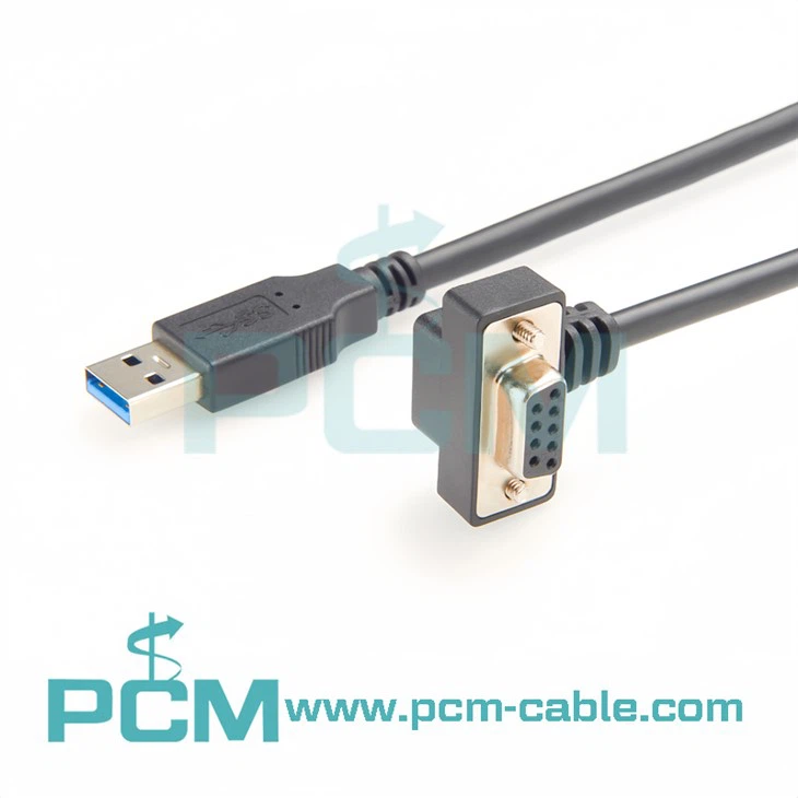 down angled usb serial cable