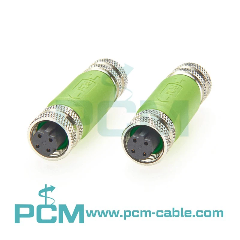 M12 4 Pin D-Code Female to Female Coupler M12 4 Pin D-Code Female to Female Coupler