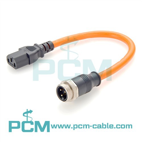 Cysylltydd Cylchol 7/8" I Gebl Pwer IEC C13