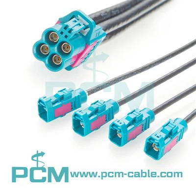 Cynulliad Cebl Modurol Mini Fakra Benyw I Mini Fakra Benyw Breakout Cable