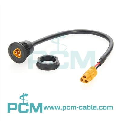 Panel mount mt60 gwryw i gebl addasydd benywaidd