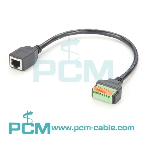 RJ45 8P8C Benyw I Addasydd Bloc Terfynell Math Gwanwyn 8Pin